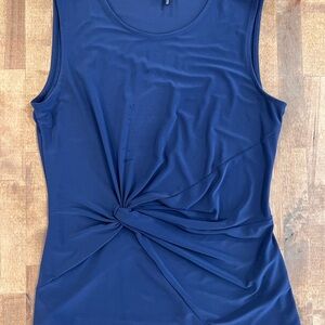 DKNY Elegant Blue Sleeveless Top Medium